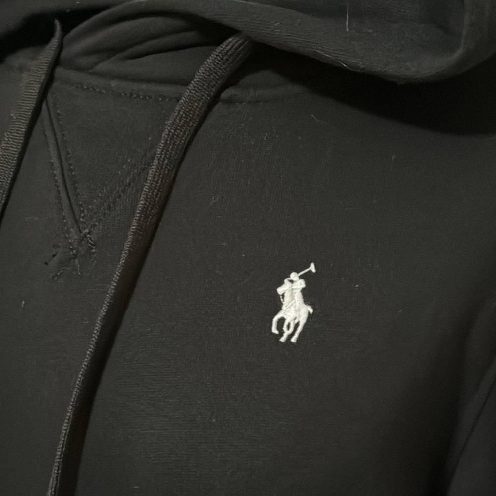 Like New-Worn 1X-RL Polo-Hooded Sweatshirt-XS-Black-Side Zippers-Longer Length - Picture 4 of 16